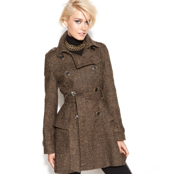 Steve Madden belted peplum tweed jacket - Picture 1 of 8